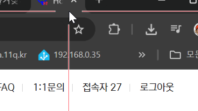 브라우저에서 북마크 옆과 주소창에 표시되는 작은 아이콘